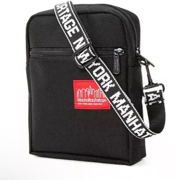 Manhattan Portage Signature "Emblem City Lights" Crossbody Bag in Black - Picture 1 of 8